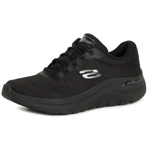 Skechers Arch Fit 2.0 - Big League Damen Sneakers schwarz, Größe 36 EU - Sneaker für Damen mit herausnehmbarer Arch Fit Innensohle für optimale Dämpfung und Fußgewölbeunterstützung, waschmaschinengeeignet und vegan für den täglichen Komfort.