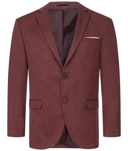 Indumentum Herren Sakko Slim Fit IJS-102 rot L - Business- & Abendmode für Herren, elastisches Sakko in elegantem Weinrot für einen modernen Look bei jedem Anlass.