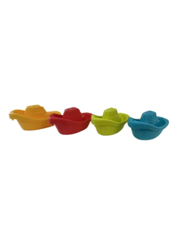 Happy Baby Badspielzeug: Badewannen-Boote im 4er-Pack - Viel Spaß beim Baden mit den bunten Booten! Ideal für die Badewanne, fördert die Kreativität und sorgt für stundenlangen Spielspaß.