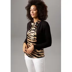 Aniston SELECTED Bolero mit funkelndem Verschlussknopf schwarz 36 EU