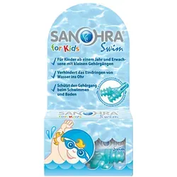 Sanohra swim für Kinder Ohrenschutz - Arzneimittel zur Ohrenschutz, speziell für Kinder, bietet optimalen Schutz vor Wasser und Lärm beim Baden.