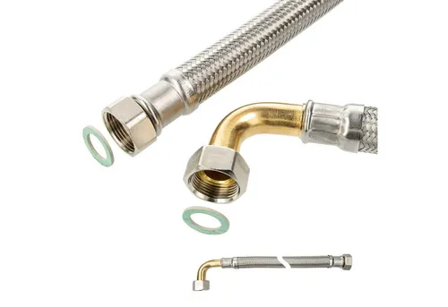 tecuro Flexschlauch Flexschlauch IG x IG mit Bogen 90° - für Sanitär & Heizung