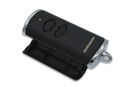 Hörmann Handsender Cover HSE2BS schwarz Struktur matt - Tore-Zubehör: Original Austauschgehäuse für Hörmann Handsender HSE2BS, 100% passgenau und in edlem Schwarz mit Chromkappen, ideal zur Erneuerung Ihres Handsenders.
