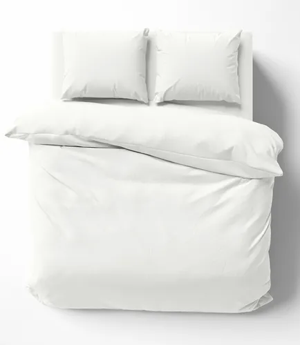 Uni Bettwäsche 200x200 cm weiß Doppelbett Bettbezug Einfarbig Renforce Baumwolle