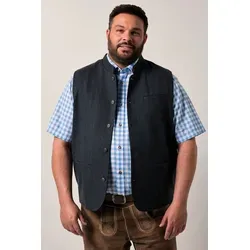 Men Plus Herren große Größen FLEXLASTIC® Weste navy blau 6XL - Hochwertige Weste mit speziellem Schnitt bis Größe 7XL, für optimale Bewegungsfreiheit und Flexibilität dank elastischem Tweed-Strickrücken. Ideal für den täglichen Einsatz und besondere Anlässe! 6XL verfügbar.