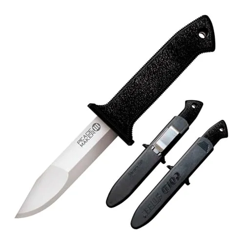 Cold Steel Gürtelmesser Peace Maker III - Gürtelmesser mit rostfreier Klinge aus Stahl 1.4116, ideal für den täglichen Gebrauch und Outdoor-Aktivitäten, inklusive praktischer Kunststoffscheide mit Clip.