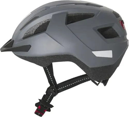 CRIVIT FAHRRADHELM INSEKTENSCHUTZ LED RÜCKLICHT VISIR GRAU S/M *OHNE VERPACKUNG*