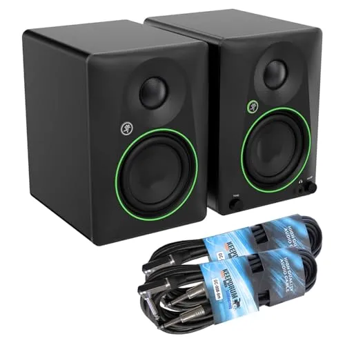 MACKIE CR4.5BT Bluetooth Studio-Monitore mit 50W Leistung - Kompakte 2-Wege Lautsprecher für Musikproduktion und Gaming. Mit Bluetooth 5.0, Klangregler und vielseitiger Anschlussmöglichkeiten ideal für jeden Einsatz.