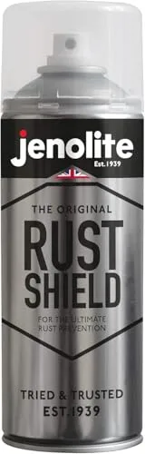 JENOLITE Rust Shield Klarlack Spray | 400ml - Hochwertiger Rostschutz für Metalloberflächen: Der JENOLITE Rust Shield Klarlack-Spray bietet zuverlässigen Schutz vor Korrosion und Witterungseinflüssen. Ideal für Autos, Motorräder und Dekorationen, einfach aufzutragen und schnell trocknend.