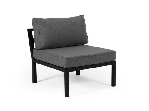 Brafab Weldon Mitte 70cm, Aluminium schwarz, inkl. Polster grau 6955173910554