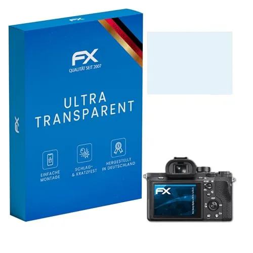 atFoliX Schutzfolie kompatibel mit Sony Alpha a7R II / a7S II Folie, ultraklare FX Displayschutzfolie (3X)