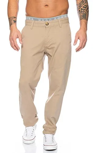 Rock Creek Herren Chino Hose RC-2083 in Sand W30 L32 - Stylische Chino-Hose mit praktischen Taschen. Ideal für den Alltag, erhältlich in verschiedenen Größen für optimalen Tragekomfort.
