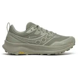 Saucony Peregrine 16 GTX Damen Laufschuh - Der Saucony Peregrine 16 GTX bietet optimalen Komfort und Traktion für Trailrunnerinnen. Mit wasserdichter GORE-TEX Technologie und flexibler Dämpfung ist er ideal für jedes Gelände und Wetter.