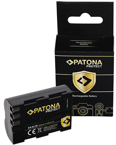 PATONA PROTECT Akku für Nikon EN-EL3E (2000mAh) - Kamera Akku in hoher Kapazität, ideal für längere Foto-Sessions und zuverlässige Leistung bei jedem Shooting.