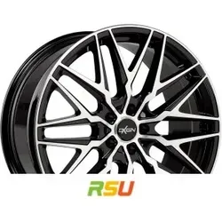 Oxigin 25 Oxcross Alufelgen 7.5x17" ET45 - Hochwertige 17 Zoll Alufelgen in Schwarz Full Polish, ideal für sportliche Fahrzeuge. Mit einer maximalen Traglast von 720 kg und elegantem Kreuzspeichendesign.