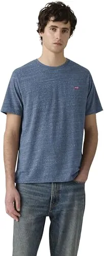 Levi's Herren T-Shirt Original aus Baumwolle, Rundhalsausschnitt, Mehrfarbig (Triblend Jersey Quie), S