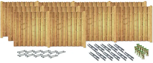 KONIFERA Sichtschutzelement DAYTONA - Stabil und Robust, Komplettset mit Zubehör - Das Sichtschutzelement DAYTONA bietet zuverlässigen Schutz vor neugierigen Blicken. Mit 20 mm starken Lamellen und stabilen Querlatten ist es ideal für Ihren Garten. Setzen Sie auf Qualität und Stil!