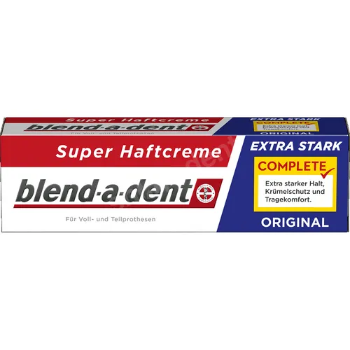 Blend-a-dent Extra Stark - Zahnprothesenhaftmittel - Dritte Zähne, antibakteriell mit erfrischendem Minzgeschmack für starken Halt und Komfort den ganzen Tag.
