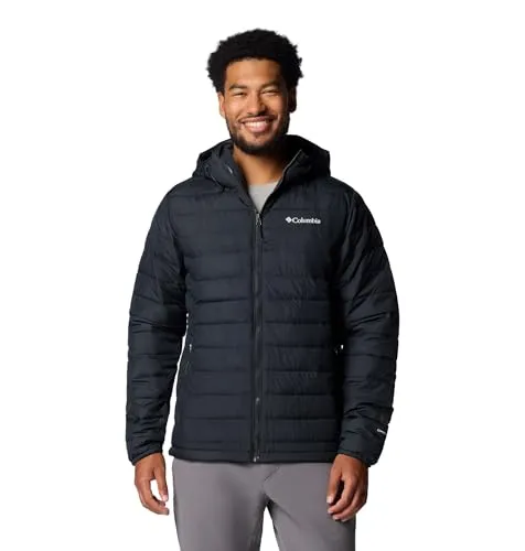 COLUMBIA POWDER LITE II HOODED Jacke 2025 - Schwarz - M - Wasserabweisende Jacke mit Omni-Heat Thermosystem für optimale Wärme. Ideal für Herbst und Winter, perfekt für Outdoor-Aktivitäten und urbanes Leben.