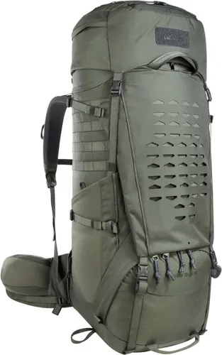 Tatonka Yukon 70+10 BC - Trekkingrucksack 70 l + 10 l oliv - 61 bis 80 Liter Volumen, ideal für Trekking und Bushcraft; ausgestattet mit Trinksystem-Kompatibilität, Bodenfach und abnehmbarem Deckelfach.