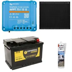 a-TroniX Solaranlage 220W für Wohnmobile - Caravan-Zubehör mit 100Ah Batterie und Victron MPPT Laderegler für optimale Energieeffizienz und autarkes Reisen.