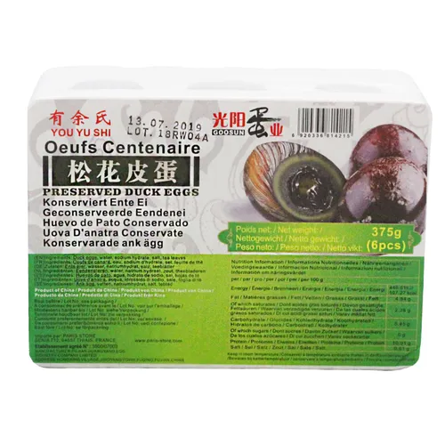 Gesalzene und gekochte Enteneier Salzeier You Yu Shi Hamtan Ham Tan Egg 375 g 6