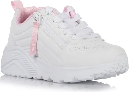 Skechers Unisex Kinder Street Girls Sneaker, White Synthetic Trim, 43 EU - Sneaker mit komfortabler Einlegesohle und flexibler Traktions-Laufsohle für optimalen Halt und Bewegungsfreiheit.