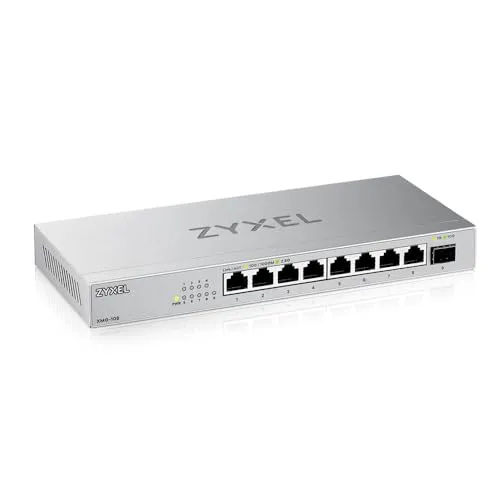ZyXEL XMG-108 - 8-Port 2.5G MultiGig Switch, leistungsstark und ideal für flexible Netzwerkumgebungen