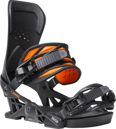 JONES ORION Bindung 2025 black/art - L - Snowboard Bindungen für Freerider, ausgestattet mit SKATETECH-Technologie für optimale Energieübertragung und einem flexiblen Design für präzises Fahrgefühl.