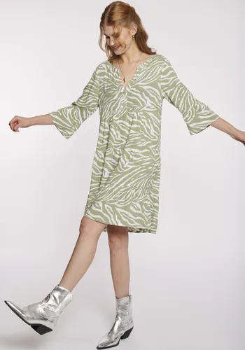 Tunikakleid "SH V DR Lu44ana", Gr. M (38) - N-Gr - Sommerkleider: Pflegeleichtes Tunikakleid mit auffälligem khaki Zebra-Muster von HaILY'S, ideal für einen trendigen Look.