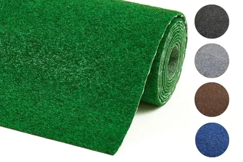 Rasenteppich Field Grün 400 x 500 cm – Flexibler Kunstrasen für Terrasse & Balkon - Praktischer Kunstrasen mit 4 mm Höhe, ideal für Balkon, Terrasse oder Pools. Einfach zu verlegen und zuschneidbar, sorgt für effektive Drainage und schnellen Wasserabfluss.