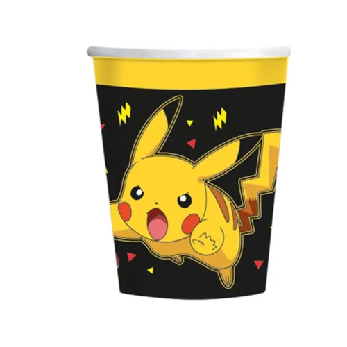 POKEMON BECHER AUS PAPPE 8 STÜCK PIKACHU NEU OVP