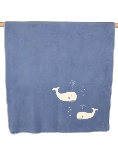 David Fussenegger Kinderdecke Maja 'Wale' 100 x 150 cm - Kuscheldecke für Kinder im maritimen Design aus 100% Bio-Baumwolle, perfekt für gemütliche Stunden und ideal für das Kinderzimmer.