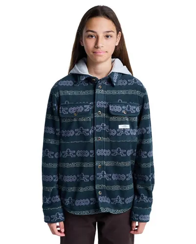 Element Hemdjacke Polar Hooded blau 14 (155-164 cm) - Stylische Hemdjacke aus 100% Microfaser, ideal für kühlere Tage. Maschinenwaschbar, bietet Komfort und eine perfekte Passform für aktive Kids.