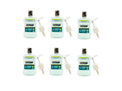 6x  Listerine Cool mint  - Zero 6x 1000 ml mit Pumpe milder Mundspülung