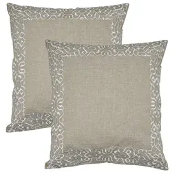 2er Set Handgefertigter Kissenbezug Frisia Weiss 40x40cm - Boho Deko - Stylisches 2er Set Kissenbezüge Frisia Weiss, handgefertigt mit kunstvoller Stickerei. Perfekt für Sofa, Bett oder Sessel, bringt es eine besondere Note in dein Zuhause.