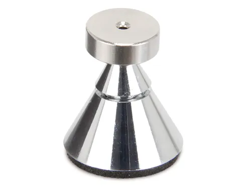 DYNAVOX Noisekiller chrom, 4 Stück 204605 - Baukomponenten für HiFi-Anlagen, entkoppelt effektiv gegen Schwingungen und verbessert den Klang durch Resonanzminimierung. Höhenverstellbar und robust mit einer Traglast von 21,5 kg pro Spike.