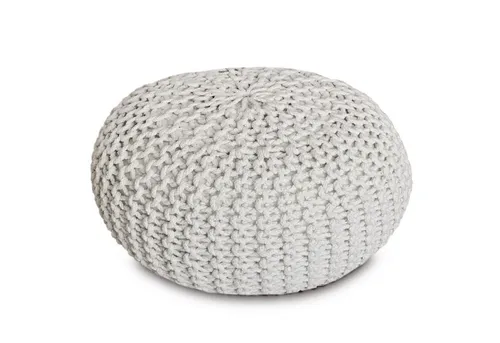 Amagohome Strickhocker Pouf Ø45 o. 55cm – Trendiger Sitzhocker aus recycelter Baumwolle - Moderner Strickhocker in 2 Größen (Ø 45/55 cm) aus 100% recycelter Baumwolle, handgefertigt. Vielseitig einsetzbar als Sitzgelegenheit oder Fußablage – leicht und praktisch für jeden Raum.
