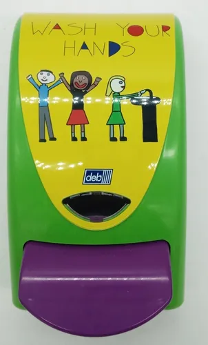 Deb Stoko Kinder Seifenspender Wash Your Hands bunt für Schaumseife Kindergarten