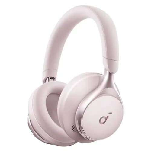 soundcore by Anker Space One, Active Noise Cancelling Headphones - Kopfhörer mit 2X stärkerer Sprachreduzierung und 40 Stunden ANC-Wiedergabe - ideal für ungestörtes Hören und klare Anrufe, perfekt für unterwegs.