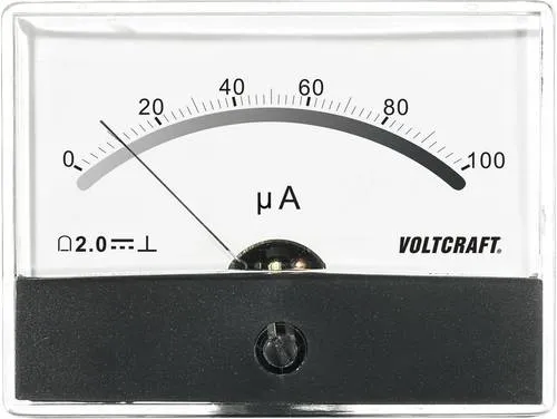 VOLTCRAFT Anzeigegerät Einbau-Messgerät / DC - Anzeigeinstrument für DC-Ströme mit analoger Zeigeranzeige, ideal für präzise Messungen in verschiedenen Anwendungen.