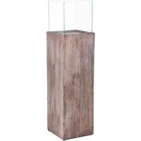 Vivanno Windlichtsäule Candela 27 cm x 27 cm x 100 cm Umbraantik