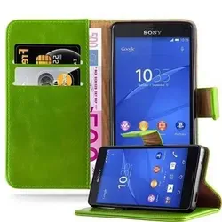 Cadorabo Hülle für Sony Xperia Z3 COMPACT Schutzhülle in Grün Handyhülle Book Tasche Case Etui Luxury