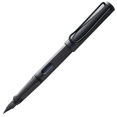 Lamy safari umbra Füller - Füllhalter mit ergonomischem Griff & schwarzer Stahlfeder in Strichbreite EF – robuster ASA-Kunststoff - inkl. Tintenpatrone T 10 blau - Rechtshänder
