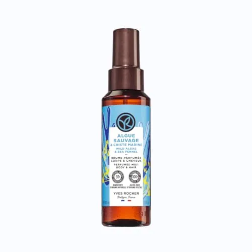 Yves Rocher BRUME PARFUMEE Parfümiertes Duftspray - Körper- und Haarspray - Mit Duft von Wildalge & Meerfenchel - 100 ml