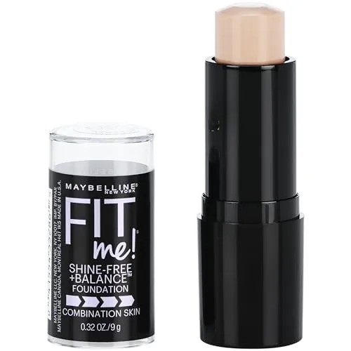 Maybelline New York Fit Me Oil-Free Stick Foundation (110 Porcelain) - Ölfreie Grundierung für einen natürlichen Teint, der frisch und leicht wirkt. Perfekt für jeden Tag, um Unreinheiten sanft zu kaschieren und die Haut atmen zu lassen.