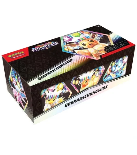 Pokemon Prismatische Entwicklungen Surprise Box - TCG OVP Pack mit Überraschungsbox, ideal für Sammler und Fans der Pokémon TCG, Sprache: Deutsch, spannende Edition für neue Karten und Strategien.