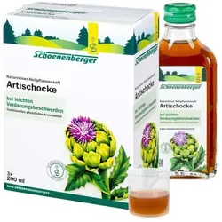 Schoenenberger Naturreiner Heilpflanzensaft Artischocke - Arzneimittel zur Unterstützung der Verdauung mit 100 % biologischem Artischockenpresssaft, der natürliche Bitterstoffe enthält und den Stoffwechsel anregt.