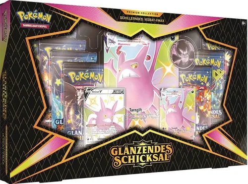 Pokemon Glänzendes Schicksal Premium Kollektion Iksbat VMAX - TCG OVP Displays, exklusive Promo-Karten und Booster für Sammler, ideal für Pokémon-Fans ab 6 Jahren!