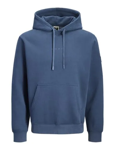 JACK & JONES Jcopoint Sweat Badge Hood Bf - Stylisches Sweatshirt für Jugendliche mit lockerem Schnitt, Kapuze und langen Ärmeln – ideal für lässige Looks und den täglichen Komfort.